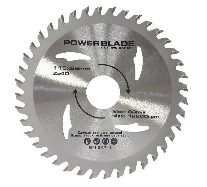 MAR-POL M09049 Vidiový kotouč na dřevo pro řezání dřeva 115mm*22*40T