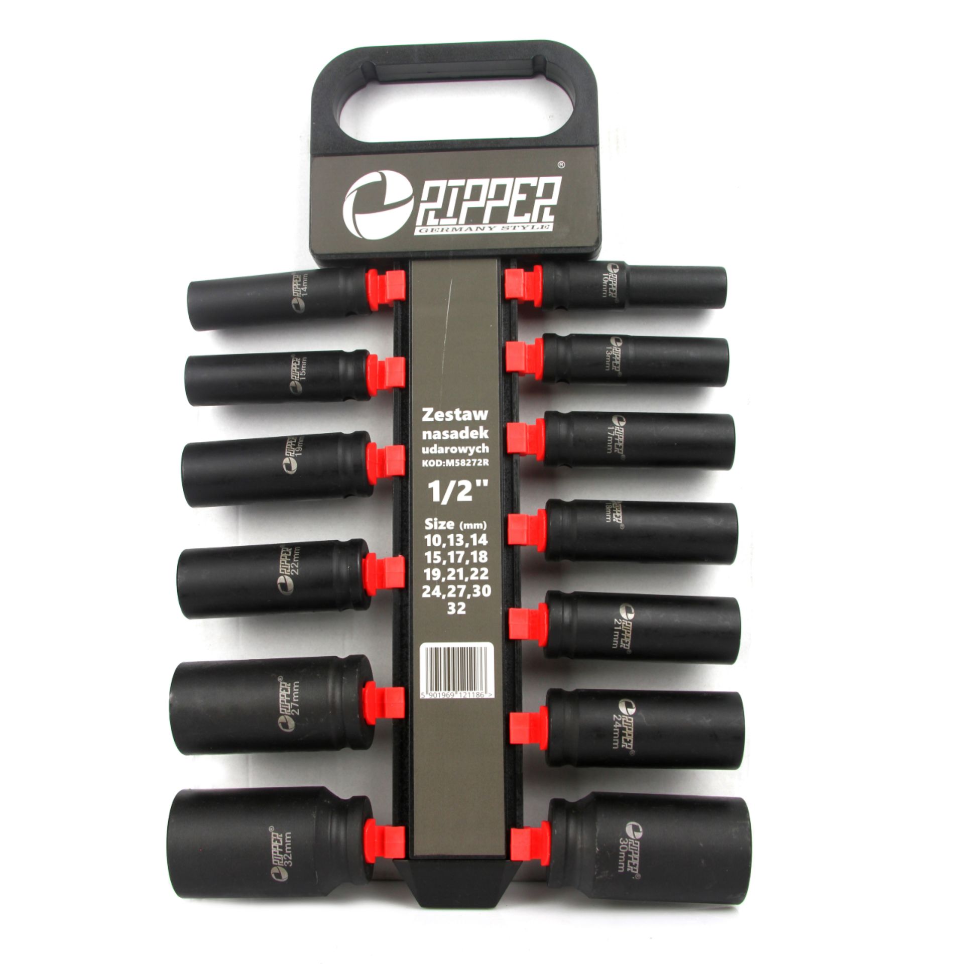 MAR-POL M58272R Sada nástrčných klíčů pro rázový utahovák 10-32mm 13KS RIPPER klíče