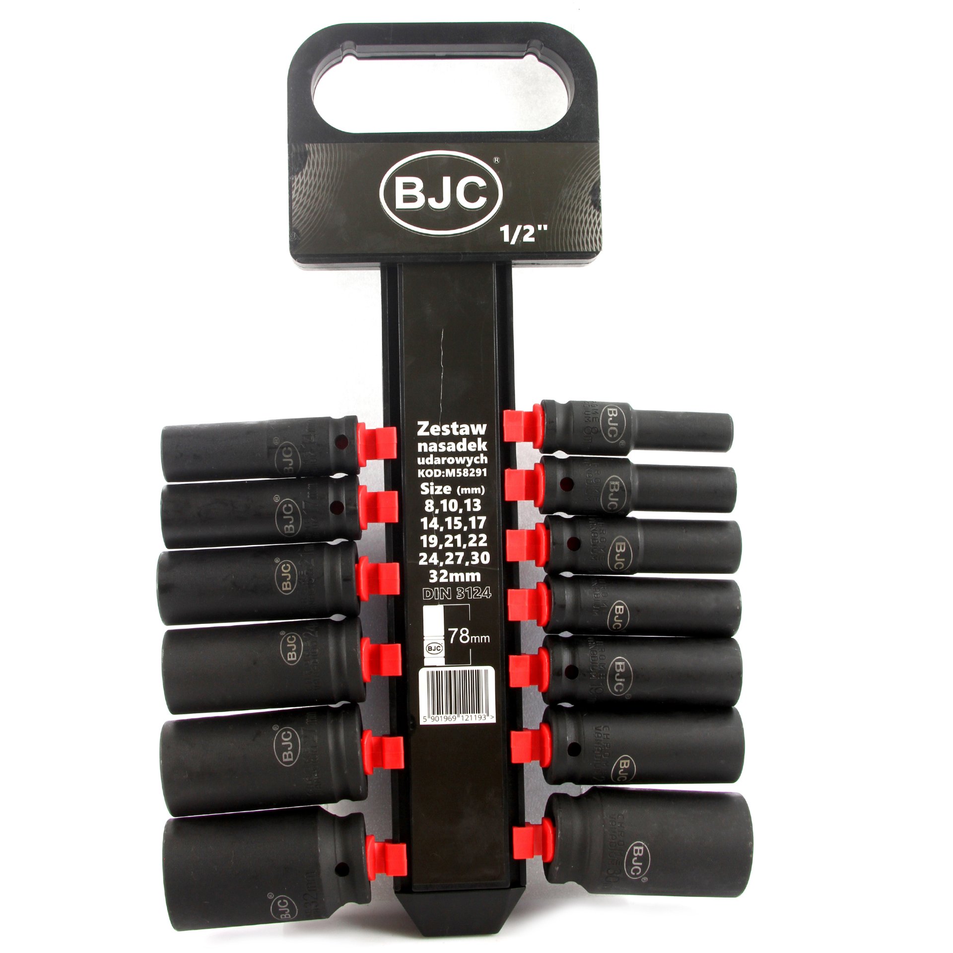 MAR-POL M58291 Nástrčné klíče rázové hlavice 1/2" 8-32mm sada
