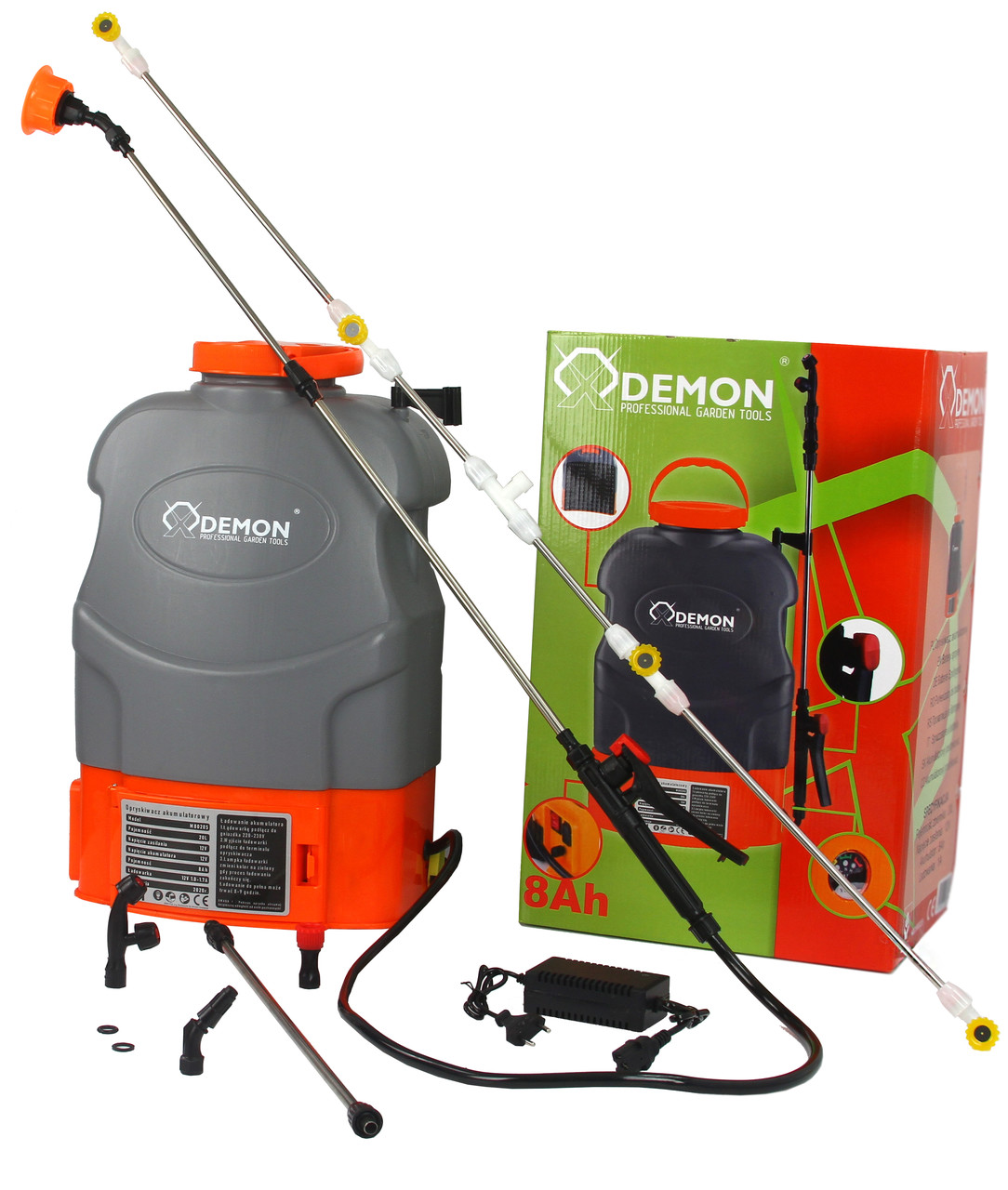 Demon M80205 Akumulátorový zádový tlakový postřikovač 20L 12V