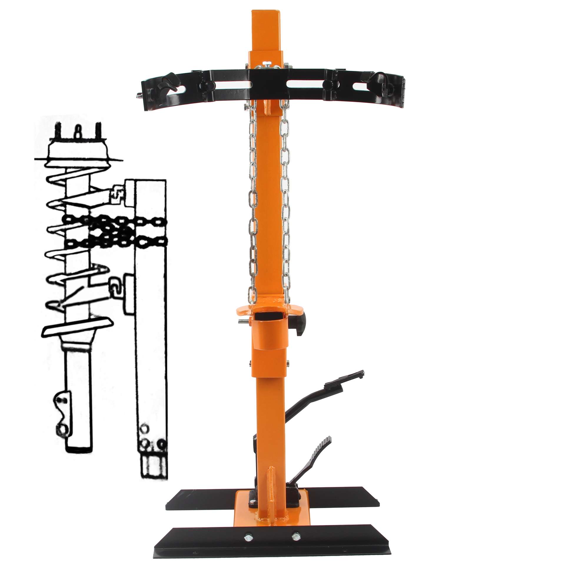 MAR-POL M8041D Hydraulický stahovák pružín, tlumičů stojanový 1T BJC