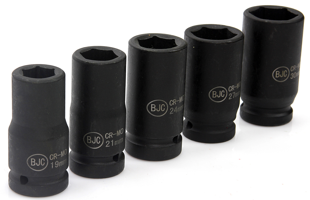 MAR-POL M58277 Nástrčné klíče hlavice sada 3/4" 19-30mm 5ks BJC, klíče
