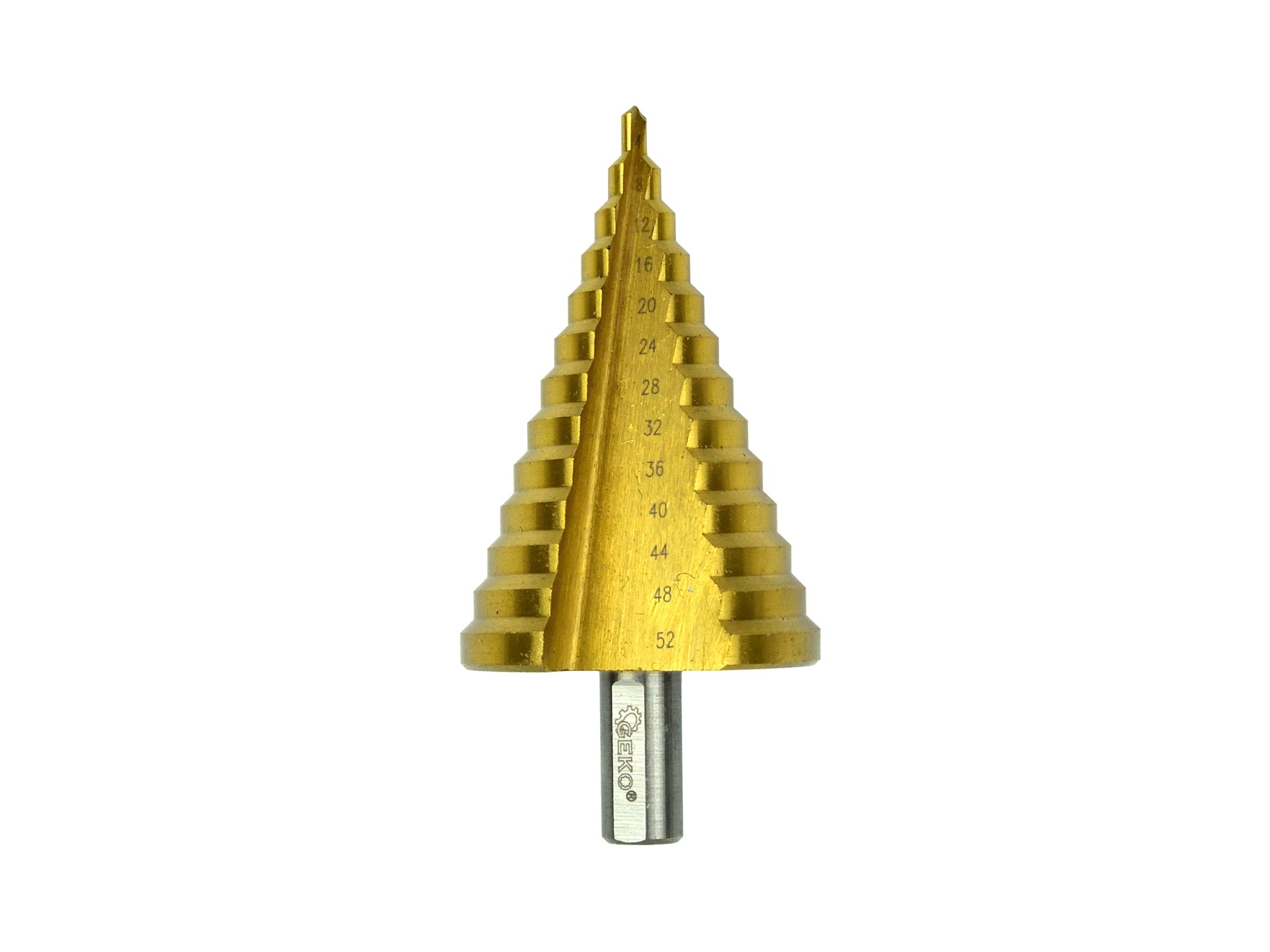 GEKO G38507 Stupňovitý kuželový vrták HSS TiN 4-52mm