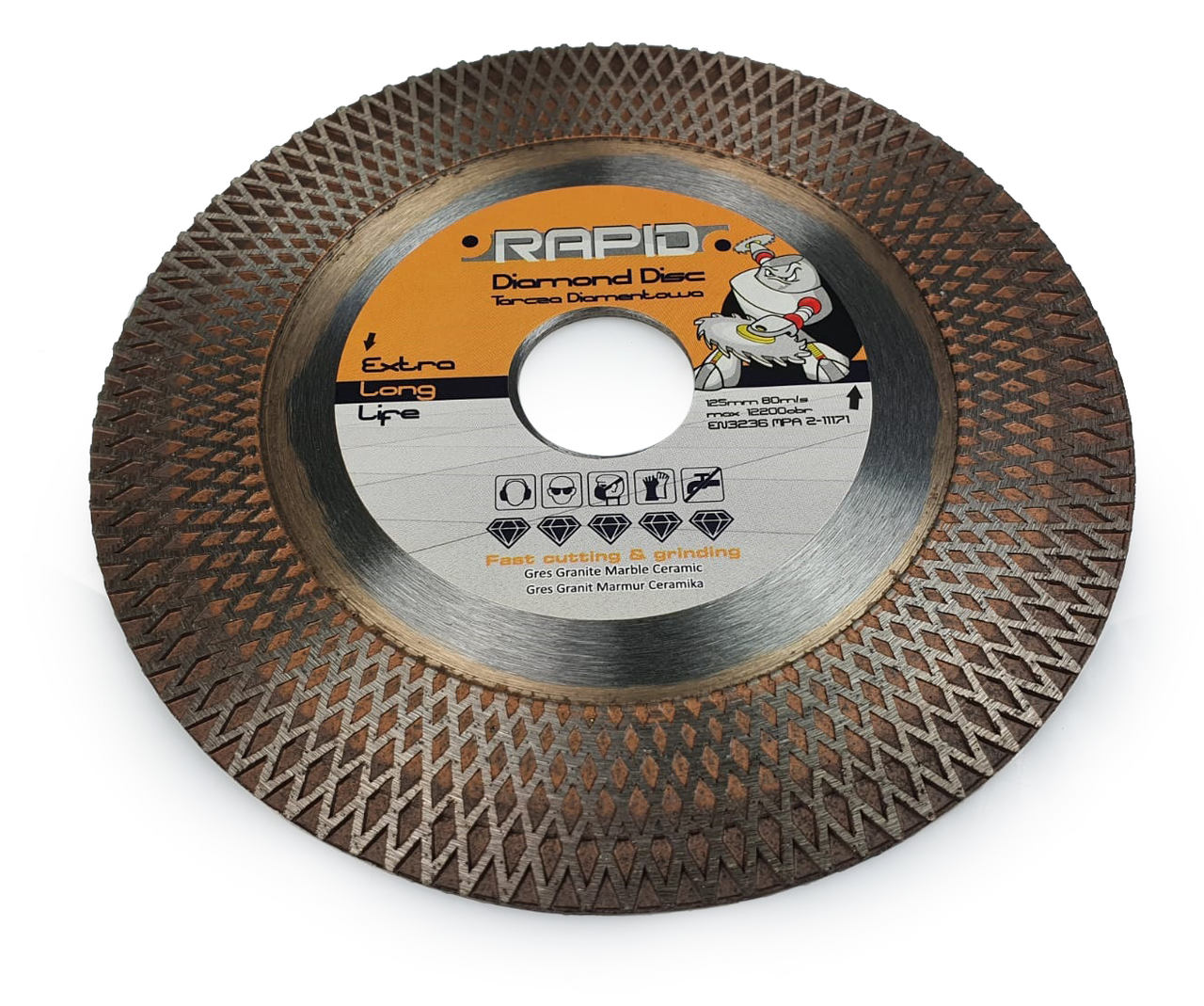 Mar-Pol M08704 Kotouč řezný diamantový 125x22,2mm RAPID Víceúčelové použití