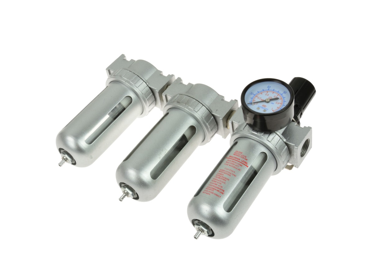 GEKO G03160 Regulátor tlaku vzduchu s filtrem // trojitý přimazávač 1/2"