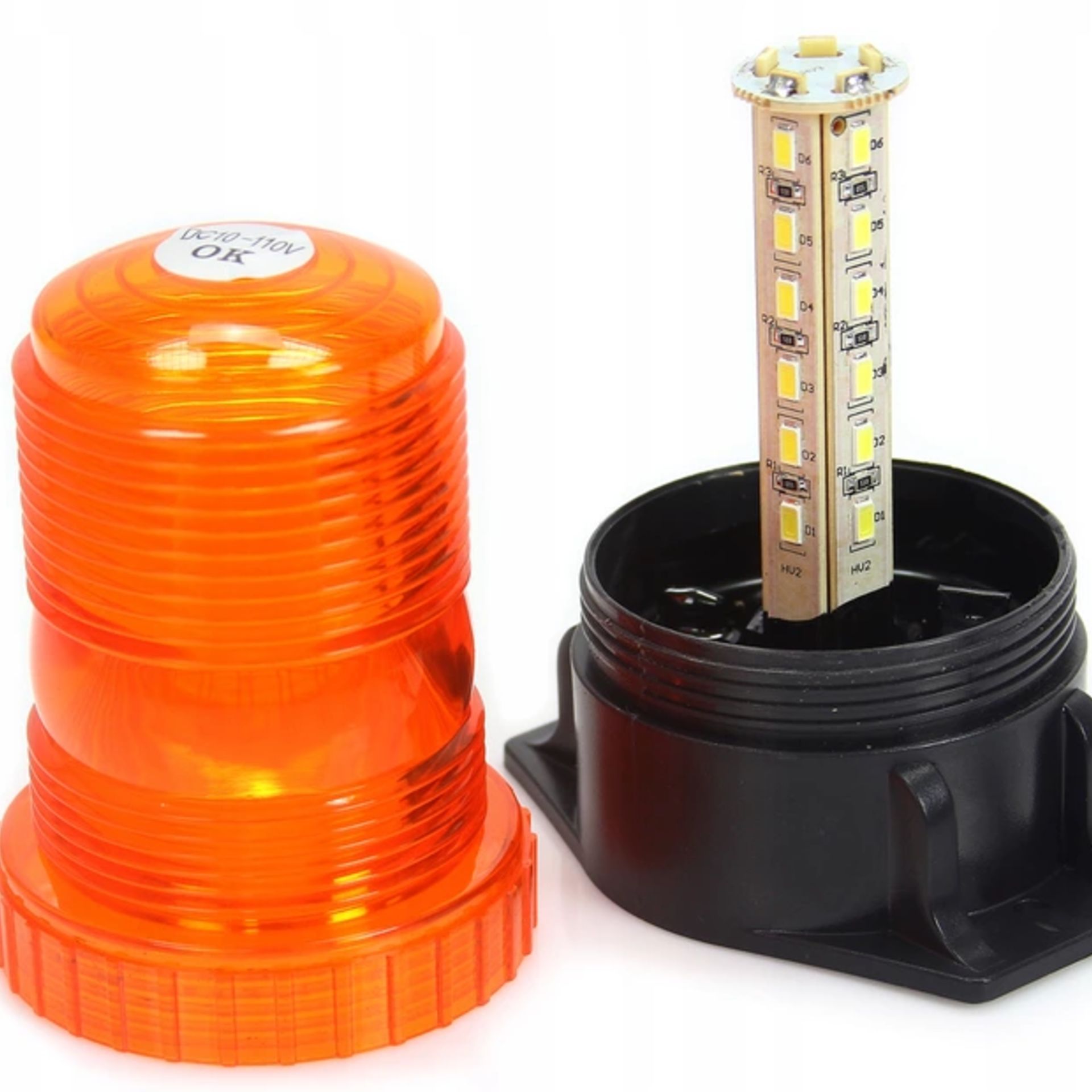Mar-pol M82713 LED maják oranžové výstražné světlo 10-110V 30-LED