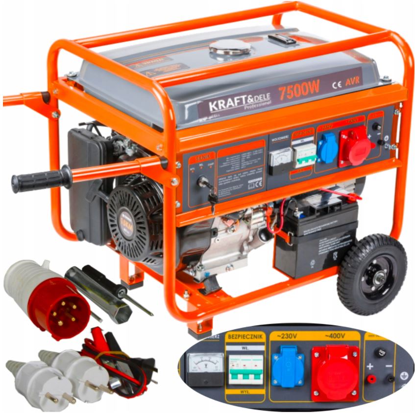 Kraft&Dele KD147 TROJFÁZOVÁ ELEKTROCENTRÁLA GENERÁTOR PROUDU 7500W AVR