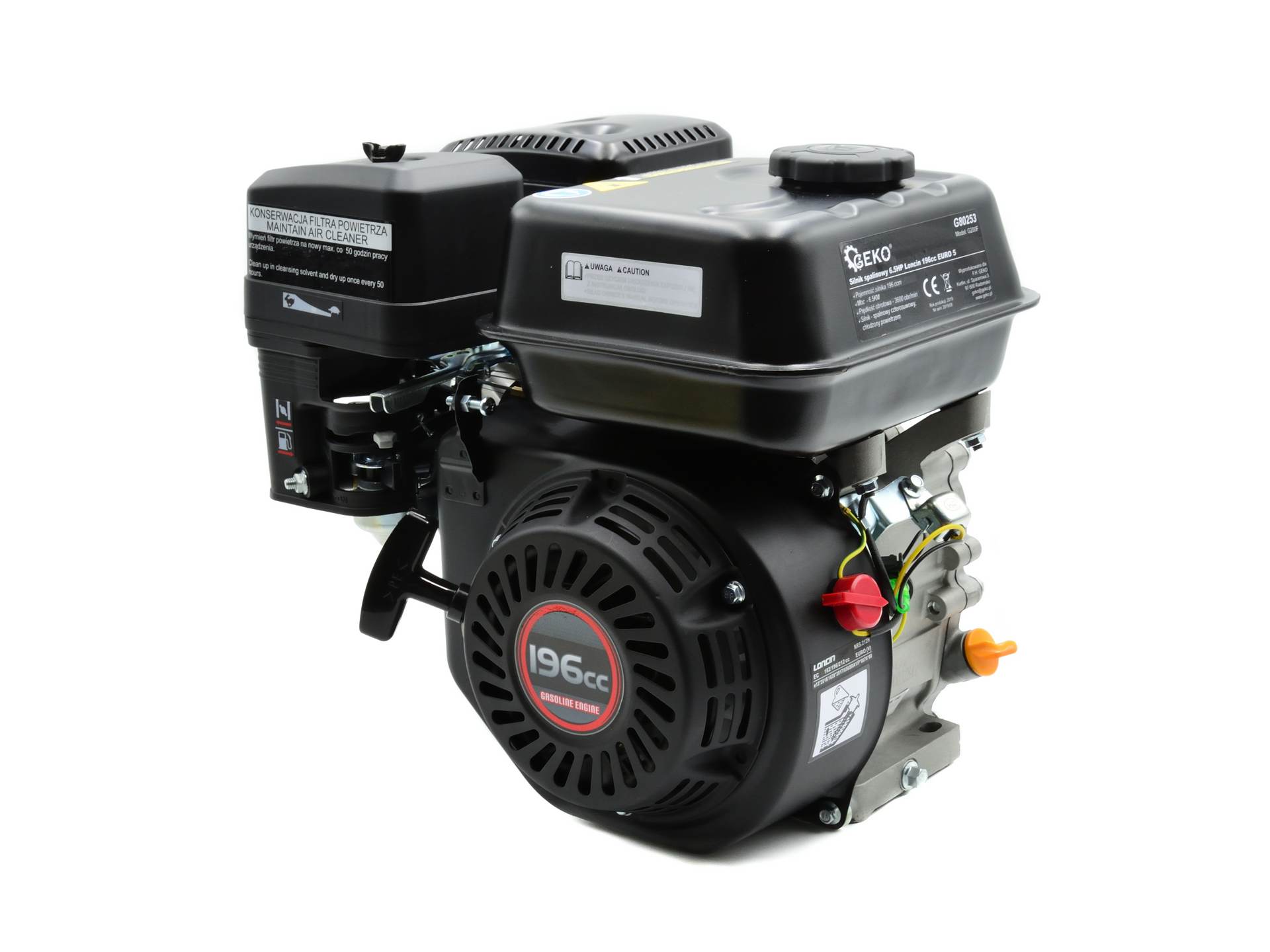 GEKO G80253 Benzínový spalovací motor 6,5HP Loncin 196cc EURO 5 čtyřtaktní