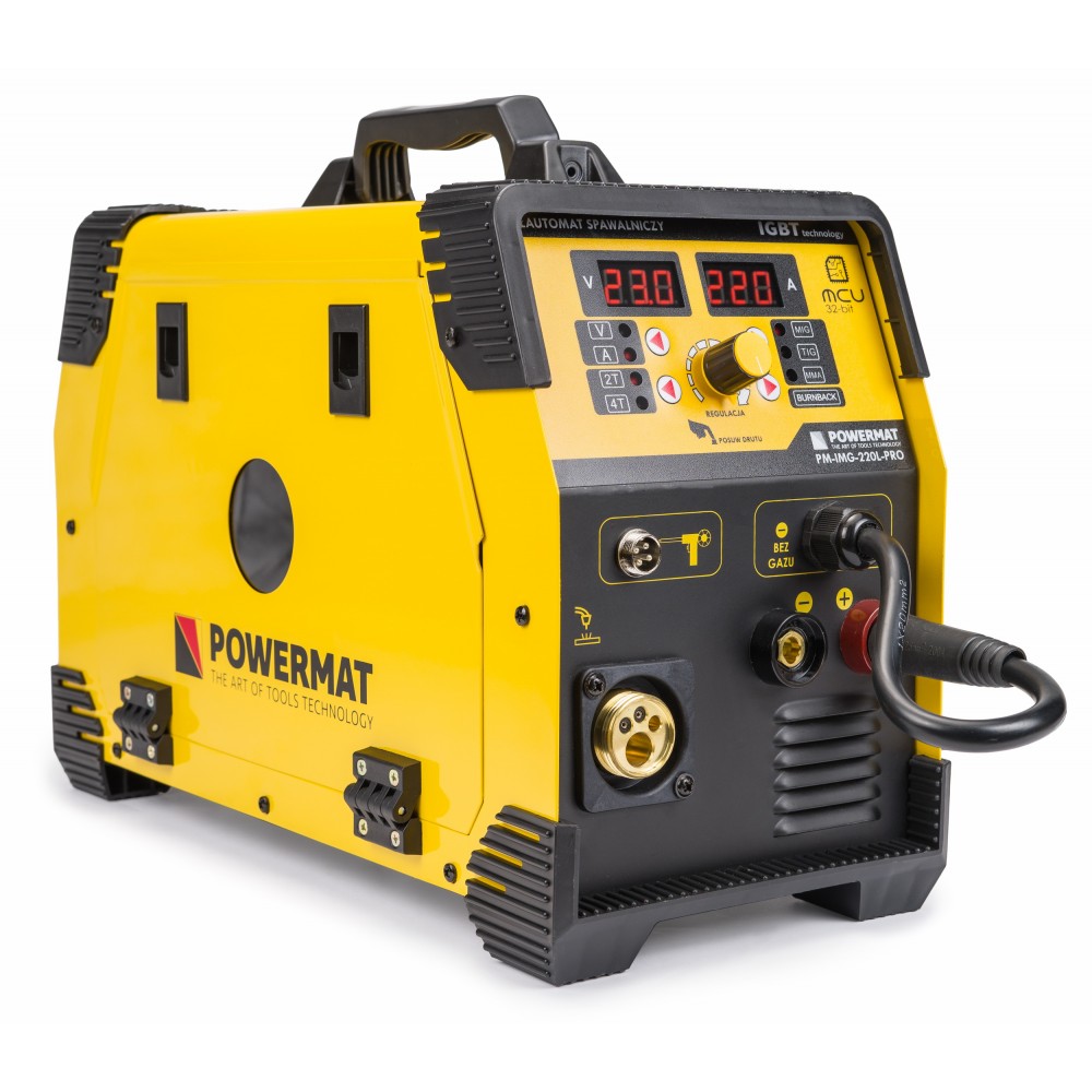 POWERMAT PM-IMG-220L-PRO INVERTOROVÁ SVÁŘEČKA MIG MAG TIG MMA 220A VELKÁ SADA