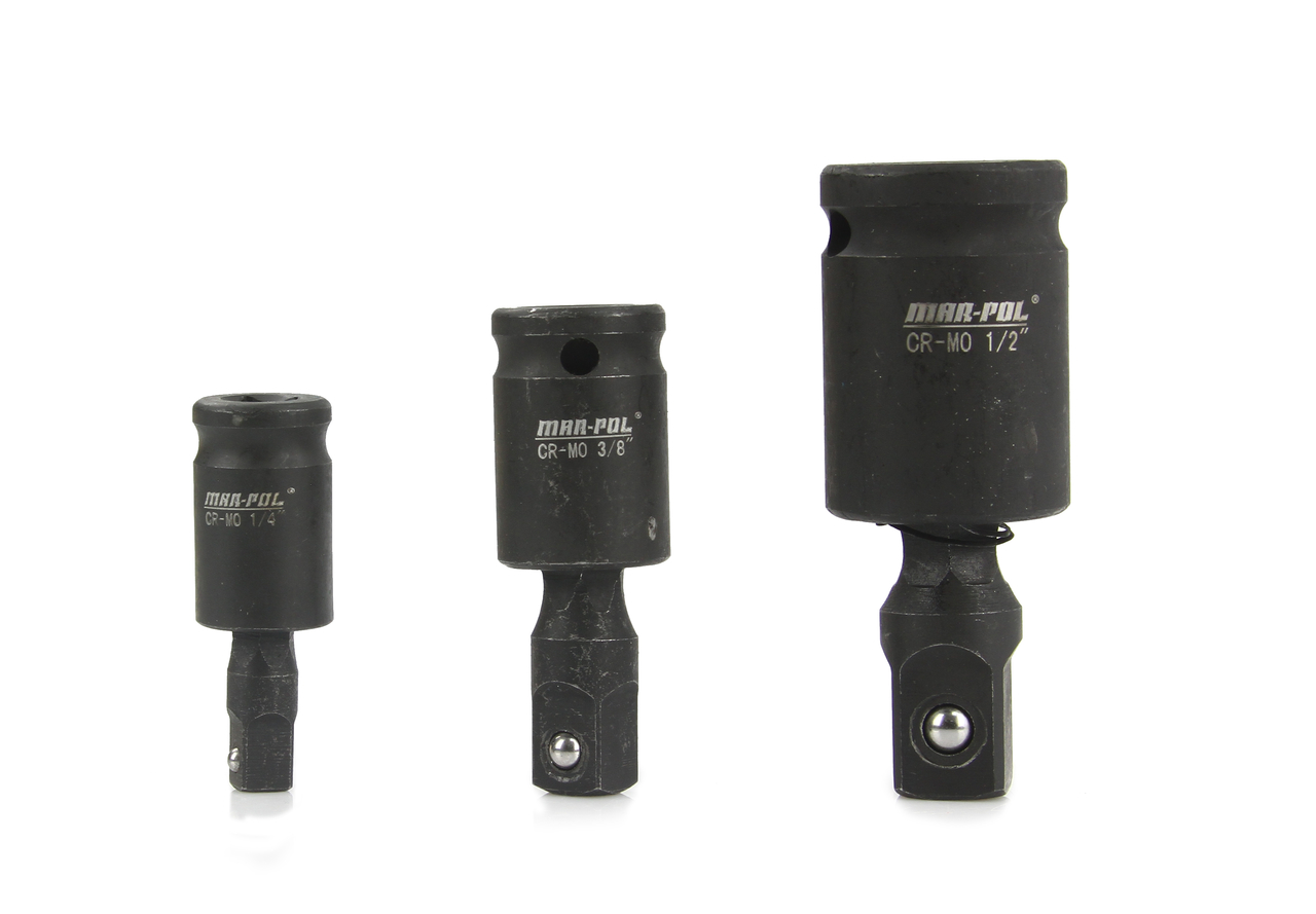 MAR-POL M58299 Rázové klouby / sada 1/4", 3/8", 1/2"