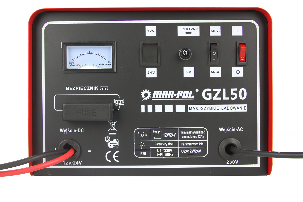 MAR-POL M82507 Autonabíječka baterií, startování GZL -50 12V/24V