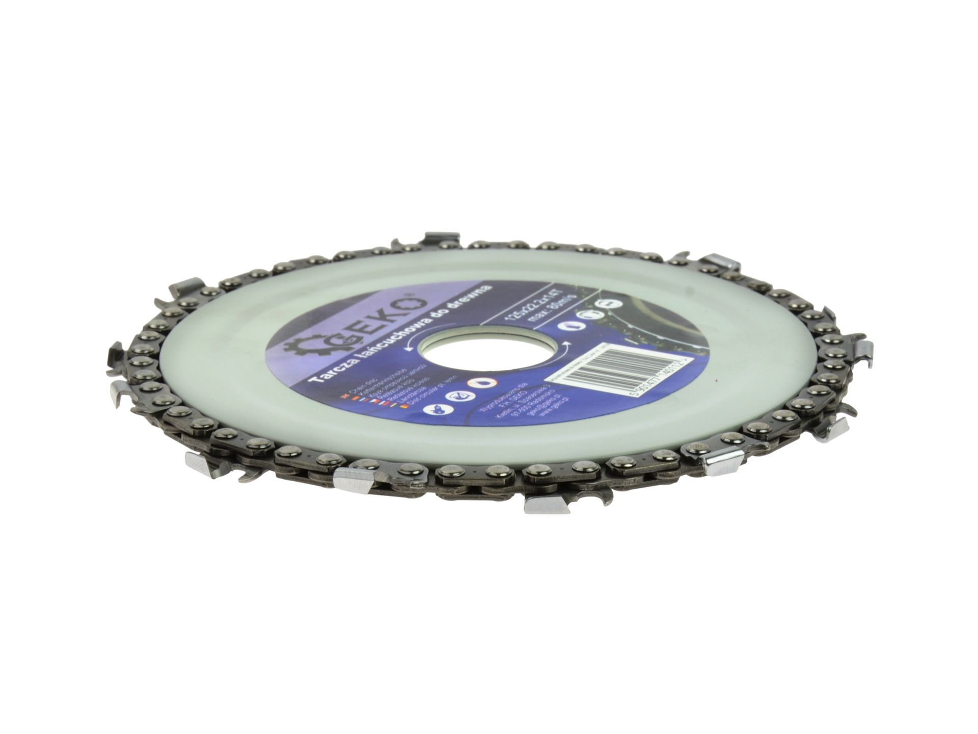 GEKO G78120 Pilový řetězový kotouč na dřevo 14 zubů s řetězem 125x22,2mm