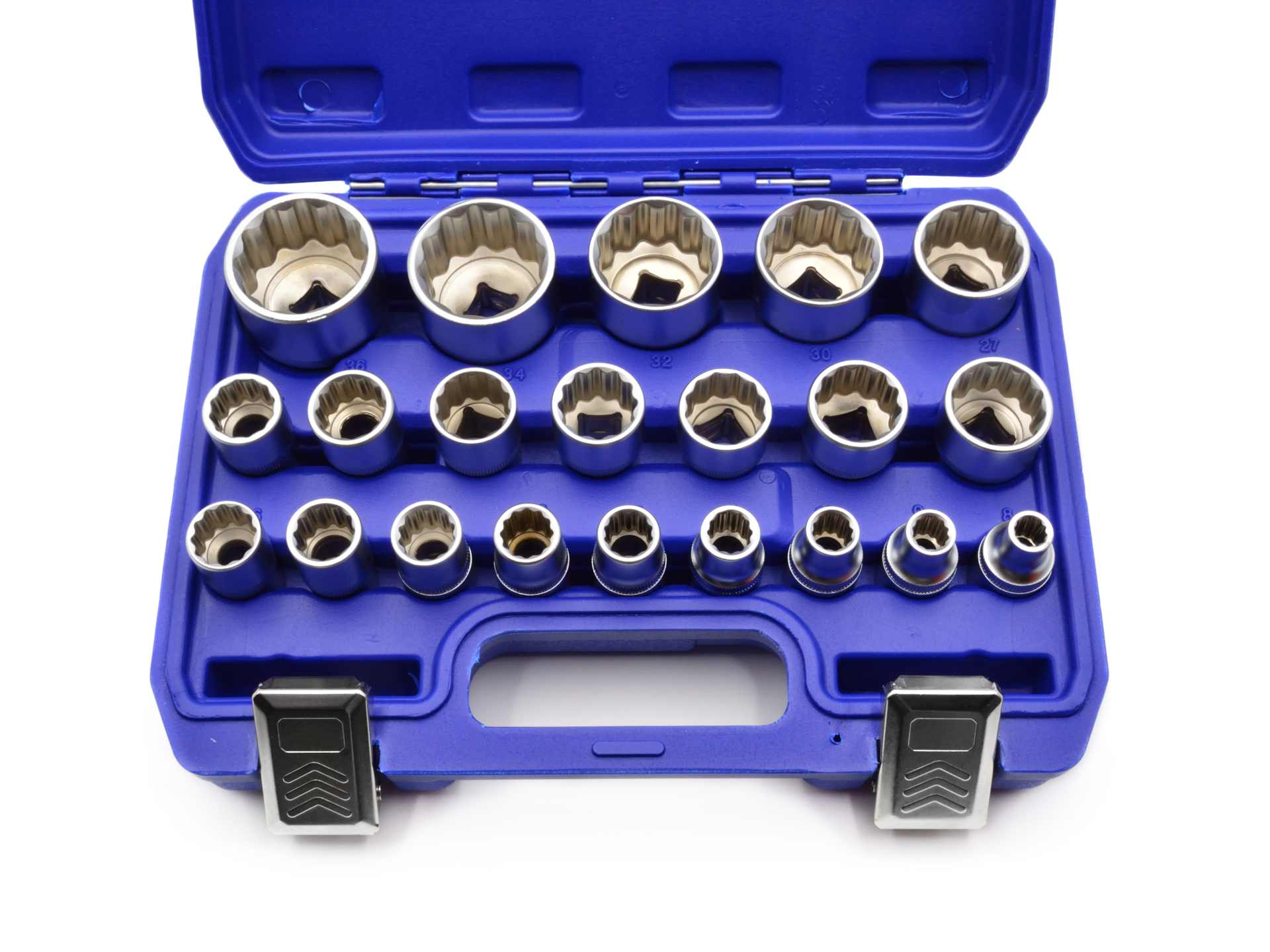 GEKO G13547 Hlavice nástrčné klíče 21ks 8-36mm sada nástrčných hlavic 1/2"