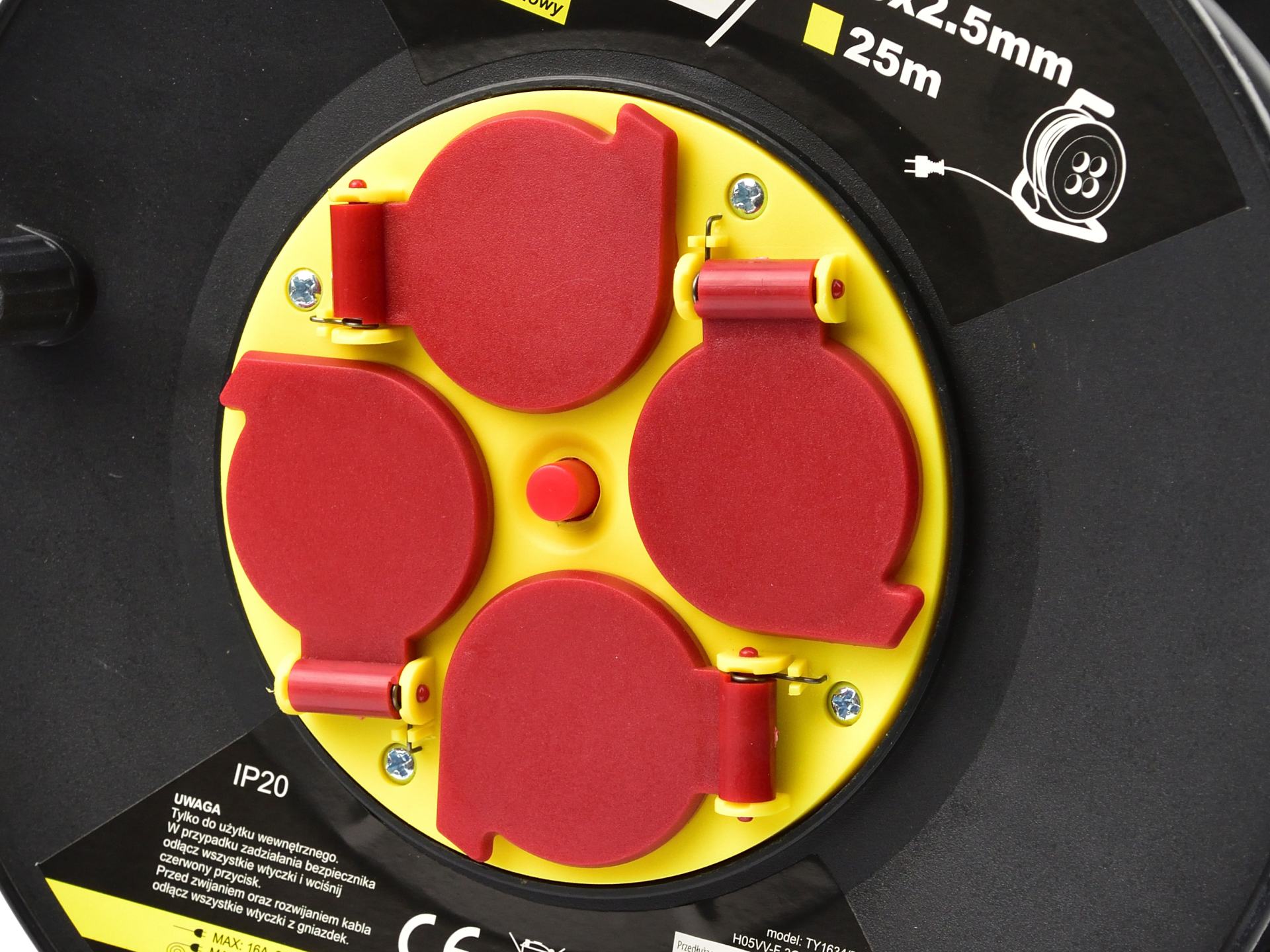 GEKO K00230 Prodlužovací kabel na bubnu prodlužovačka 3x2,5mm 25m