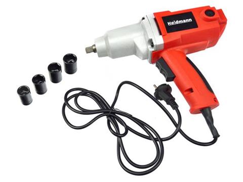 Heidmann H00515 Elektrický příklepový utahovák 800Nm 1/2" + nástrčné hlavice