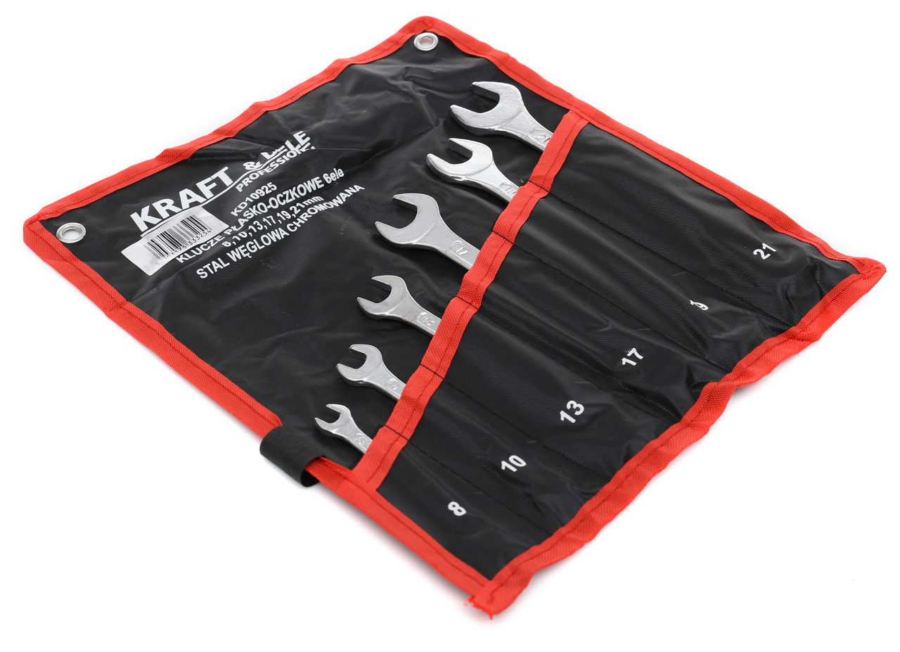 KRAFT&DELE KD10925 Sada klíčů očkové vidlicoé ploché klíče 6ks 8 10 13 17 19 21mm klíče