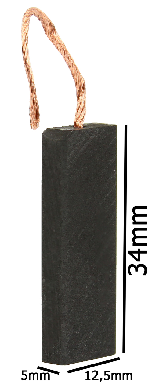 Mar-pol S11504W Uhlíkový kartáček náhradní uhlíky 5x12,5x34mm pro elektronářadí 1 pár