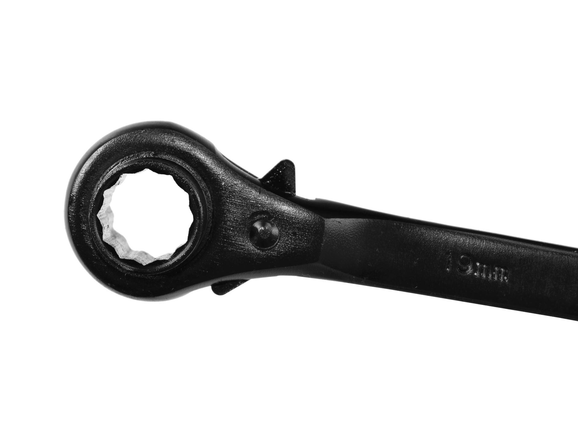 GEKO G10058 Lešenársky klíč pro lešení s ráčnou dvoustranný nástrčný 19x22mm klíče