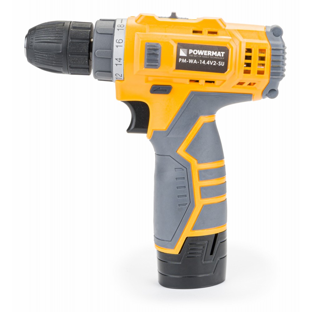 POWERMAT PM-WA-14.4V2-SU Aku vrtací šroubovák 14,4V vrtačka 2x Li-ion 1,5Ah SADA