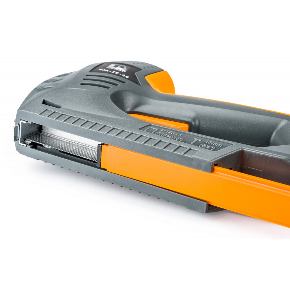 POWERMAT PM-ZE-45 Elektrická sešívačka / sponkovačka / hřebíkovačka 45W 8-14mm