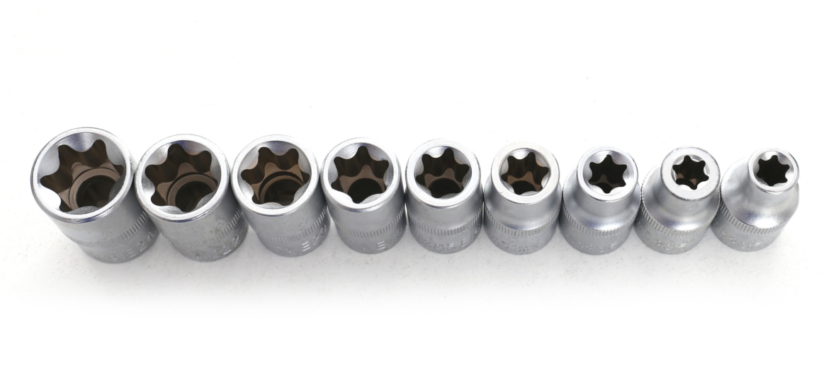 KRAFT&DELE KD10227 Hlavice nástrčné klíče torx 9ks E10-E24 1/2", klíče