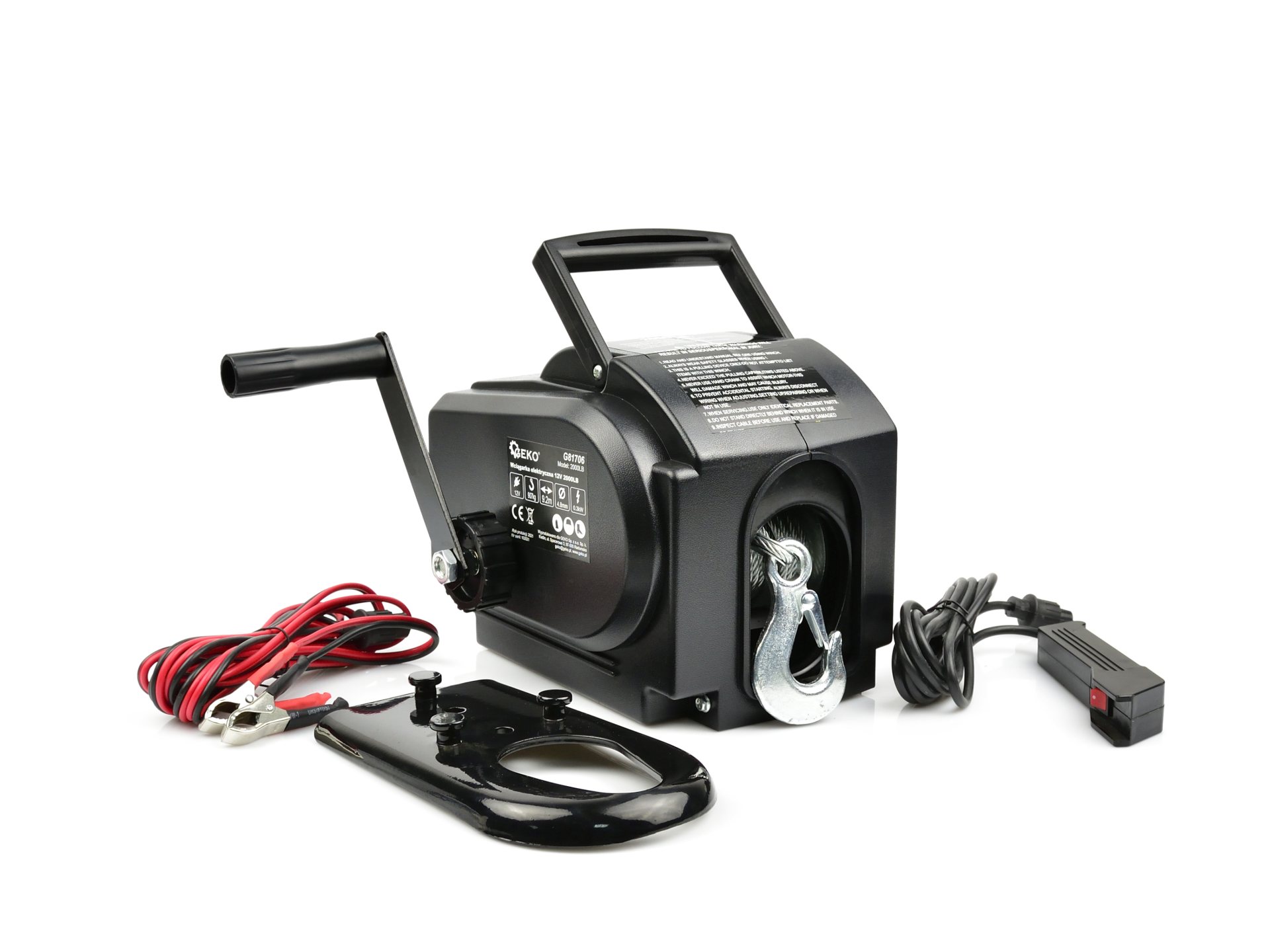 GEKO G81706 LANOVÝ ELEKTRICKÝ NAVIJÁK kladkostroj ZVEDÁK 12V 907kg