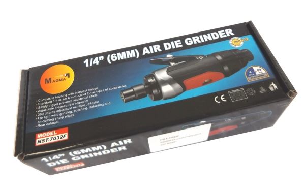 MAGMA NST7032F Pneumatická mini přímá bruska 1/4" 6mm broušení
