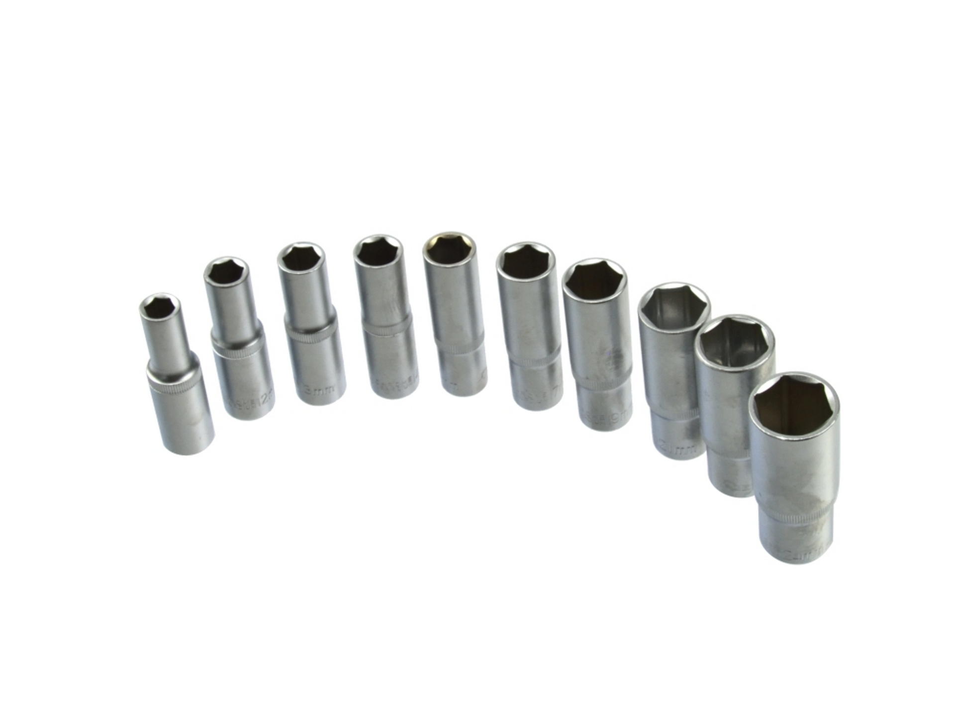 GEKO G13545 Sada 1/2" dlouhých nástrčných nástavců 10ks 10-24mm