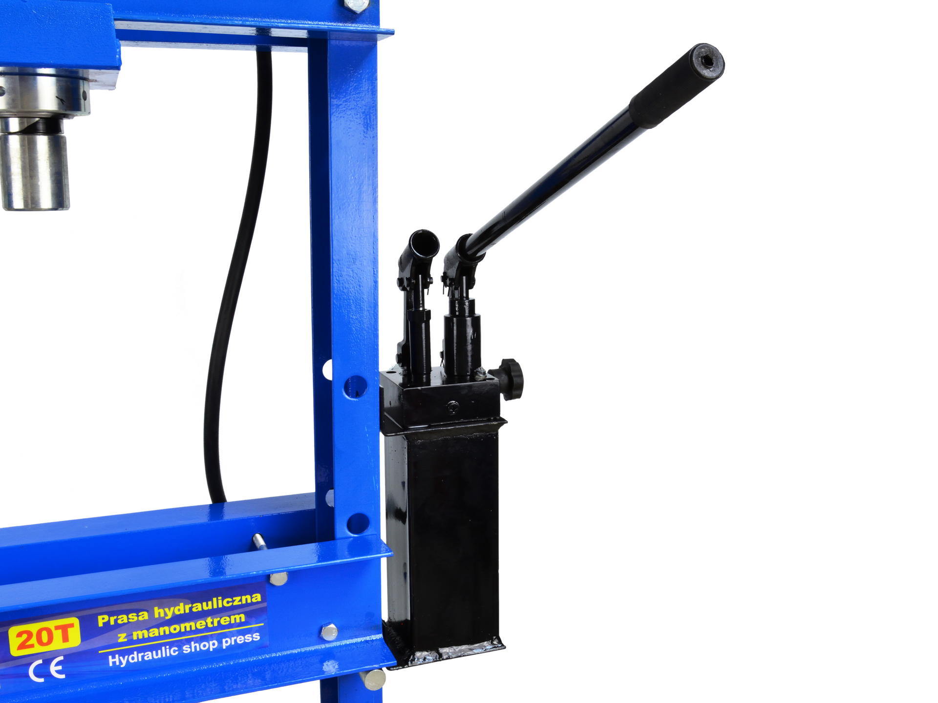 GEKO G02082 Hydraulický dílenský lis nosnost 20t s manometrem dvoustupňový