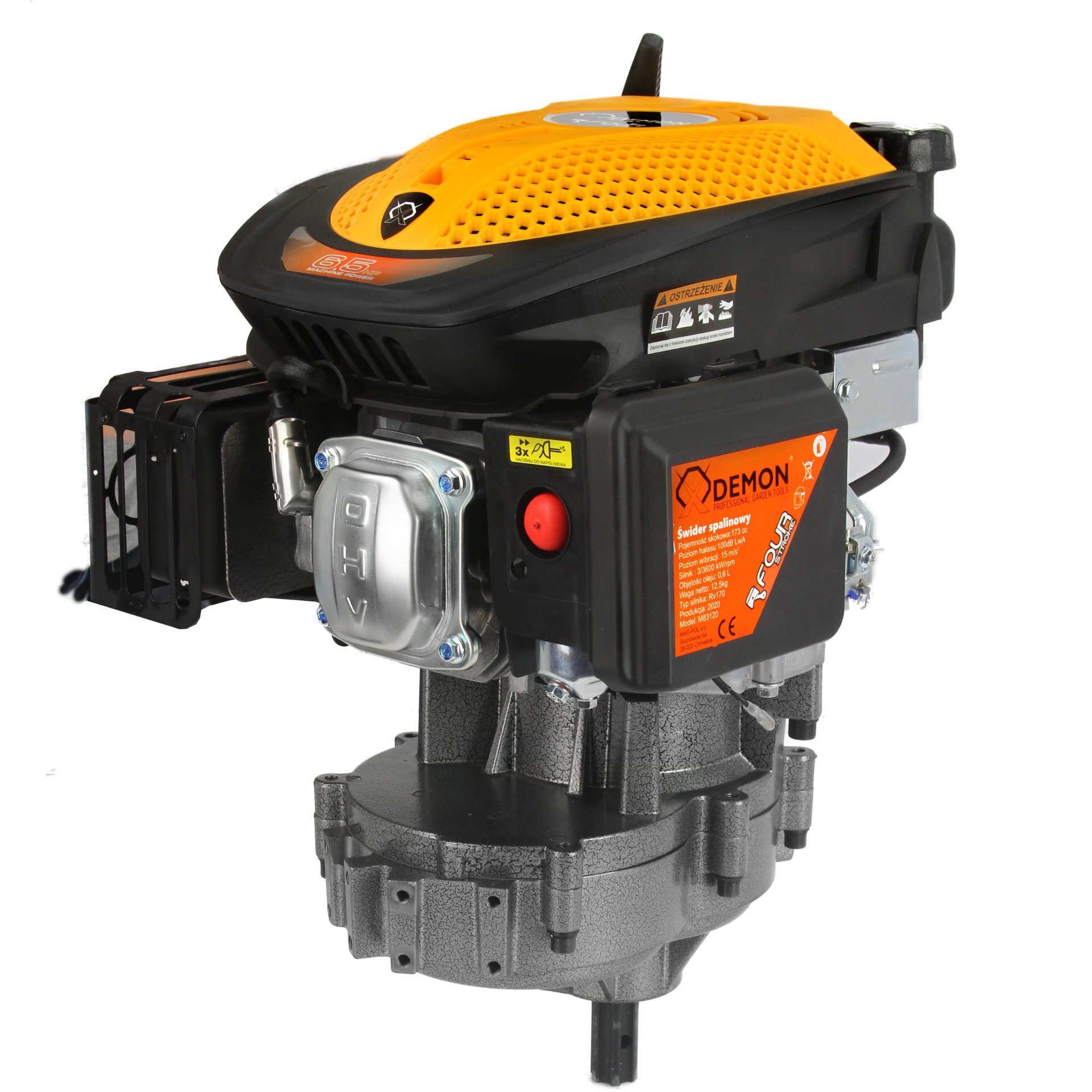 MAR-POL M83120 MOTOROVÝ ZEMNÍ PŮDNÍ VRTÁK 173cm³ (motor) 4 taktní