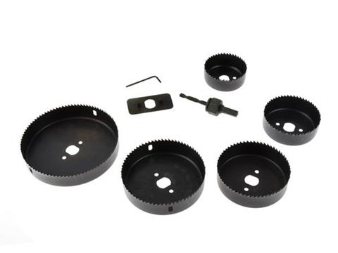 GEKO G30003 Vykružováky korunkové vrtáky do dřeva sádrokartony SADA 8ks 64-127mm
