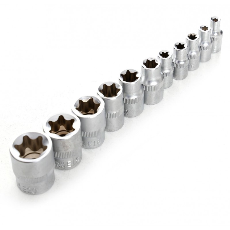 KRAFT&DELE KD10242 Sada nástrčných hlavic klíčů bitů TORX 3/8" 1/4" 1/2" 30ks