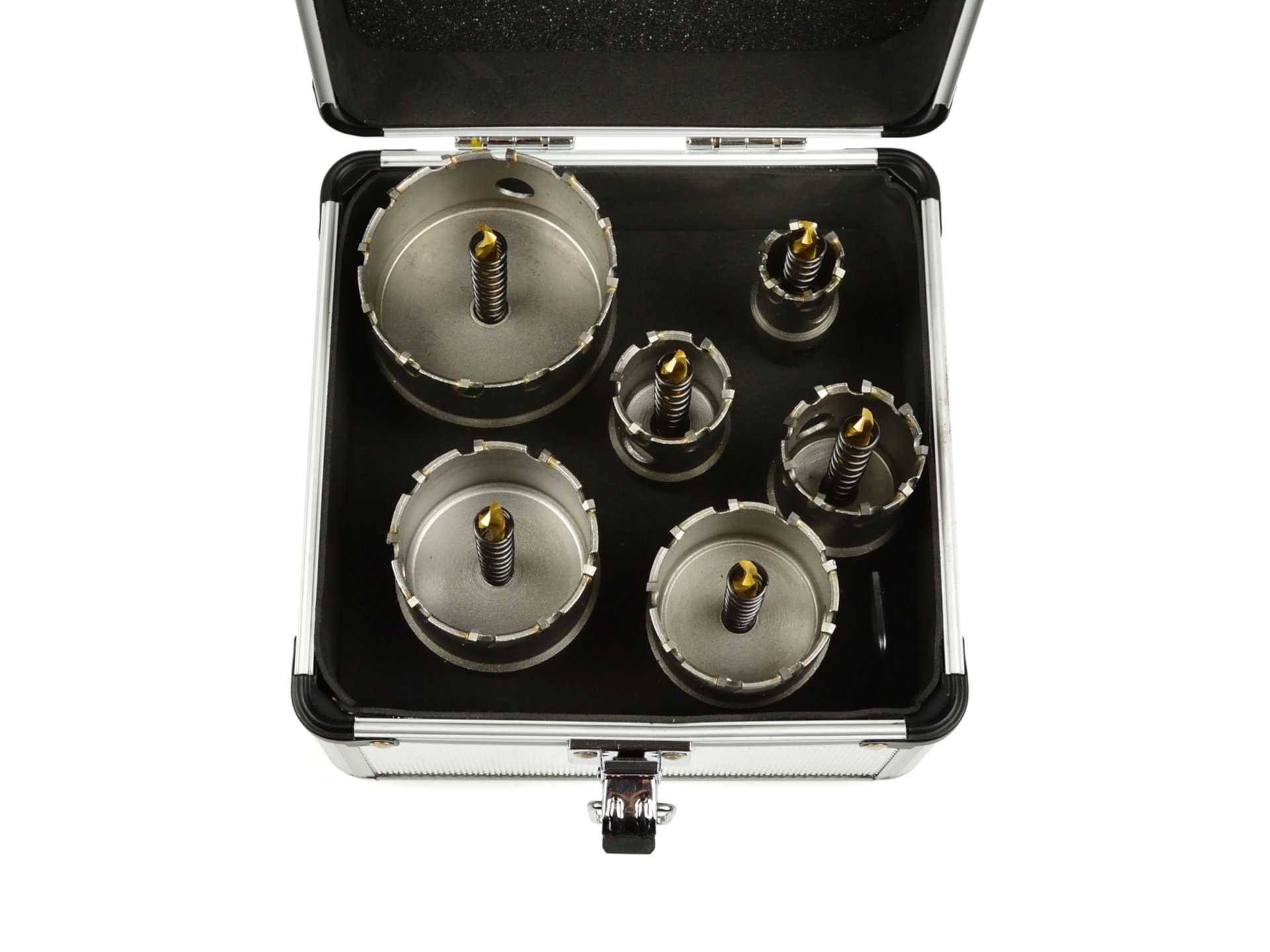 GEKO G40201 Korunkové vrtáky do kovu TCT, 22 - 65 mm, sada 6 ks