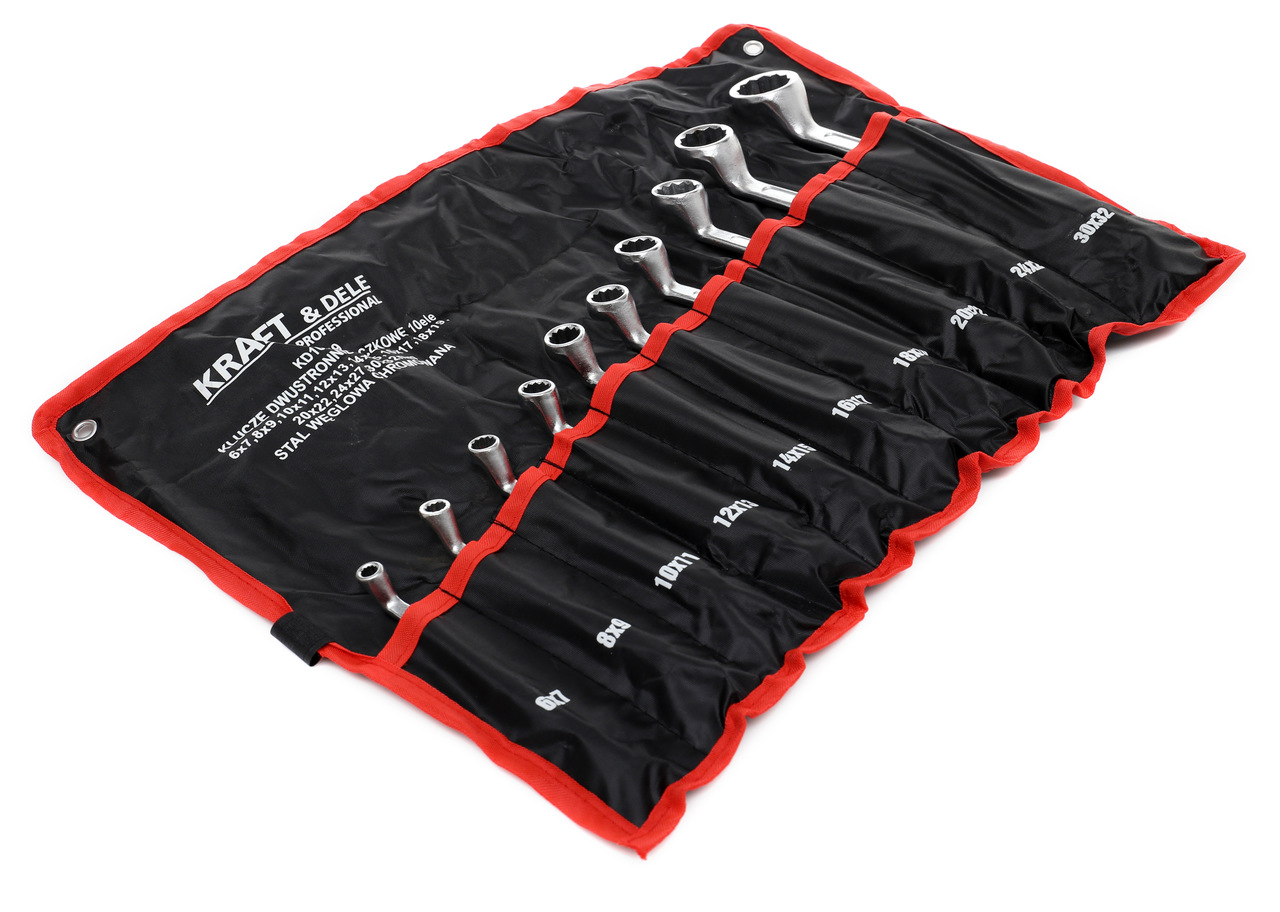 KRAFT&DELE KD10929 Sada klíčů oboustranné očkové klíče 10ks 6-32mm, klíče