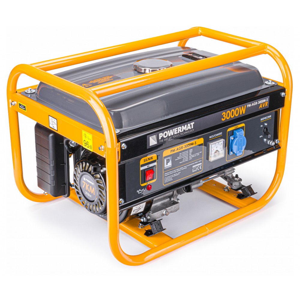 POWERMAT PM-AGR-3000M-S ELEKTROCENTRÁLA GENERÁTOR PROUDU 3000W AVR