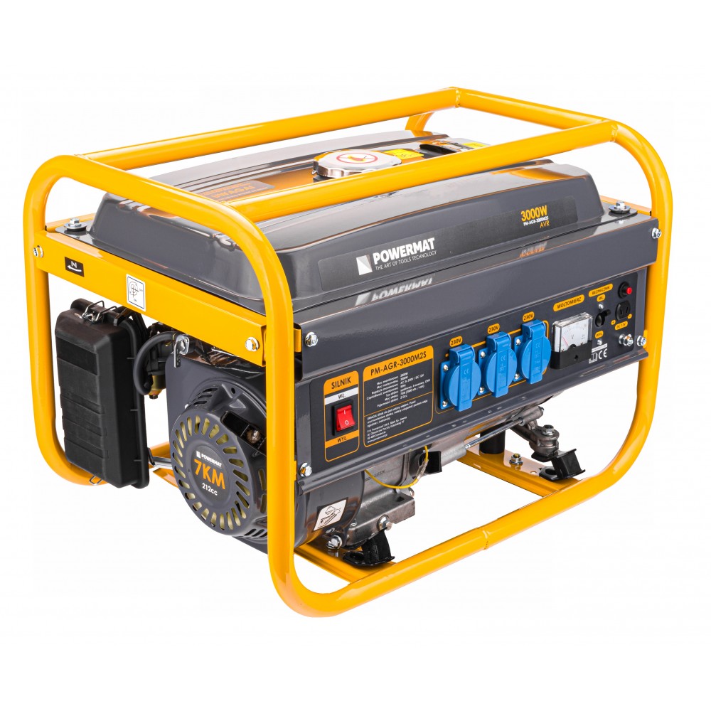 POWERMAT PM-AGR-3000M2S ELEKTROCENTRÁLA GENERÁTOR PROUDU 3000W AVR