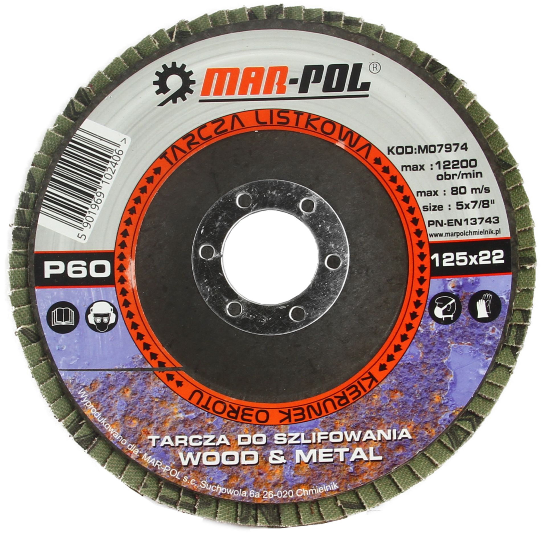 MAR-POL M07974 Brusny kotouč lamelový 125mm P60