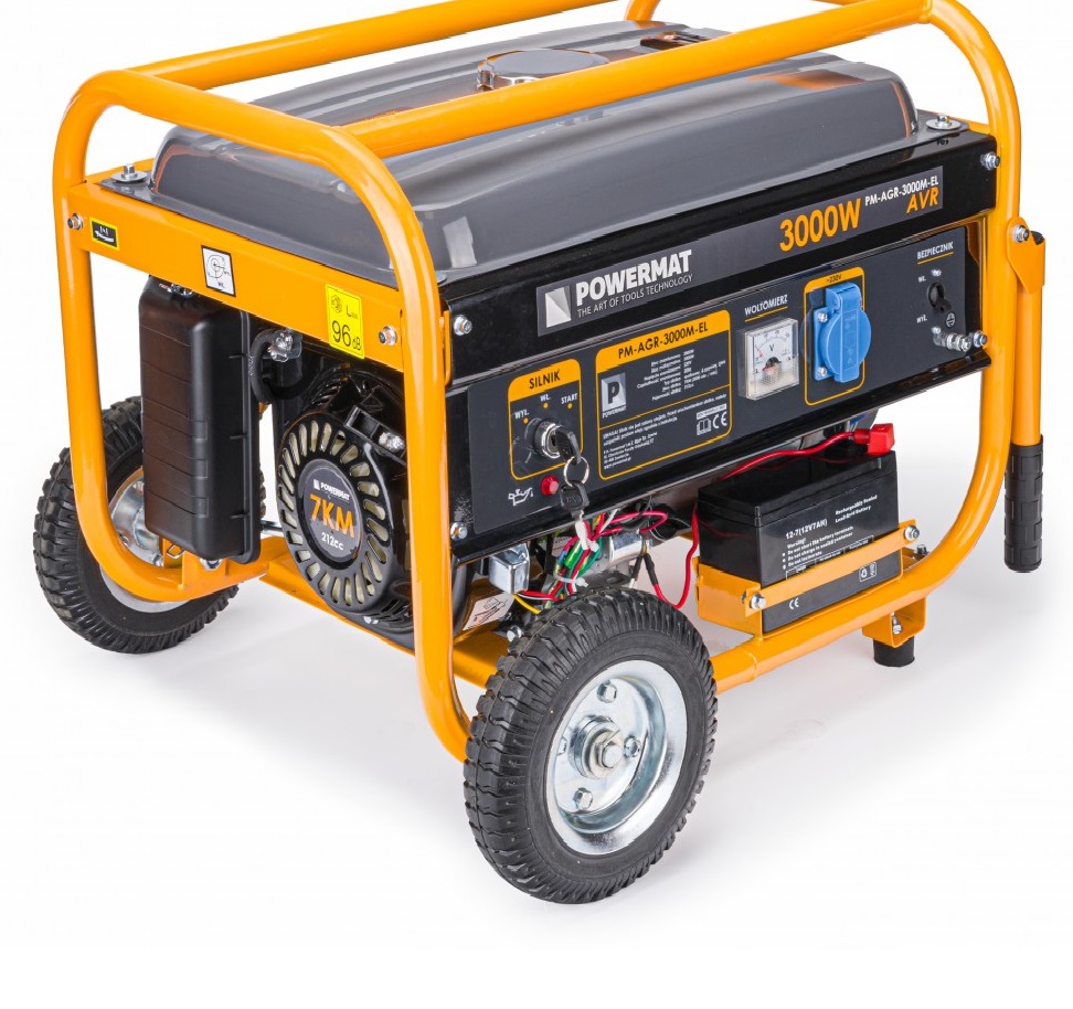 POWERMAT PM-AGR-3000M-EL ELEKTROCENTRÁLA GENERÁTOR PROUDU 3000W AVR