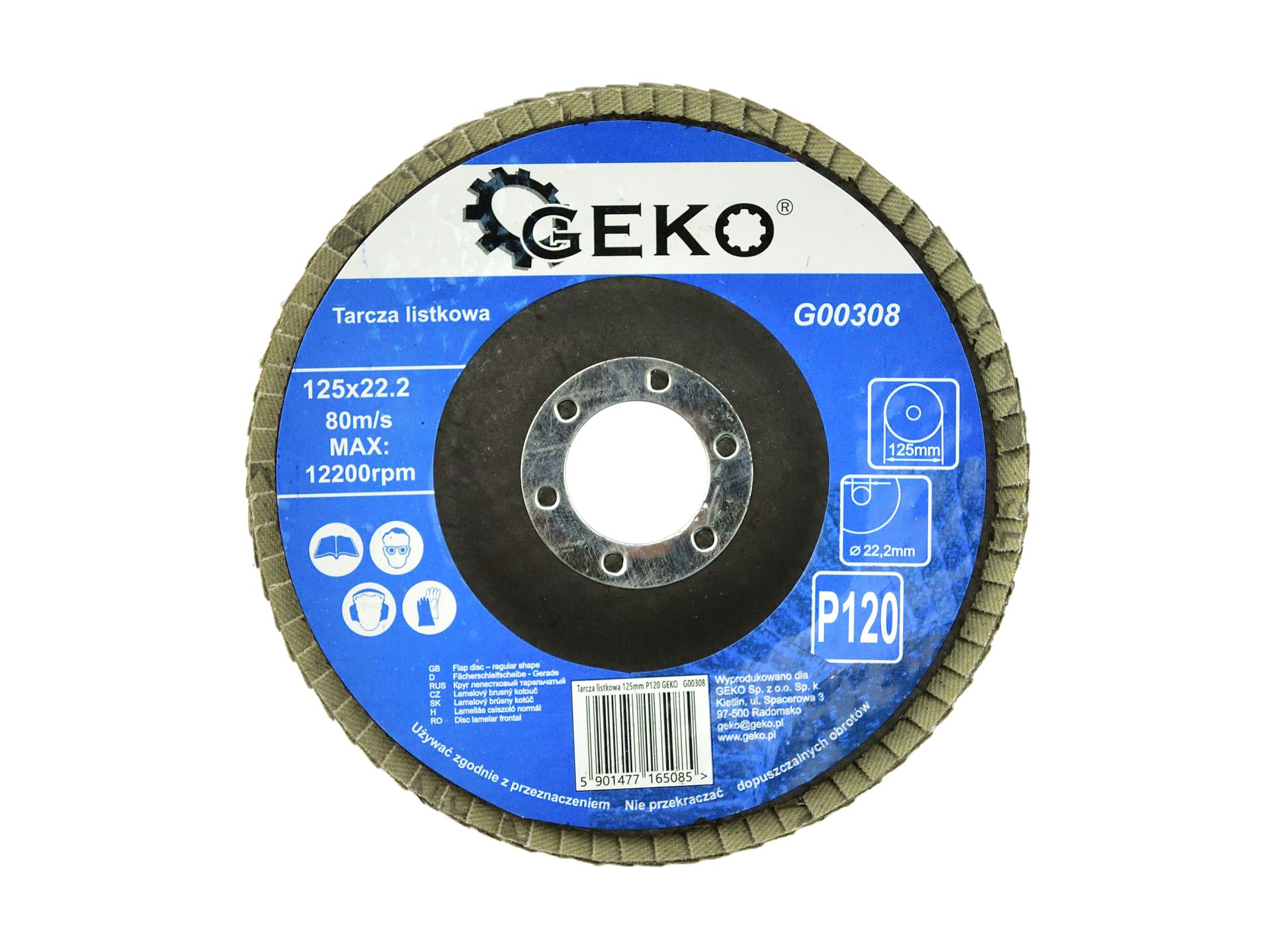 Geko G00308 Brusný lamelový kotouč 10ks na brusku 125mm P120