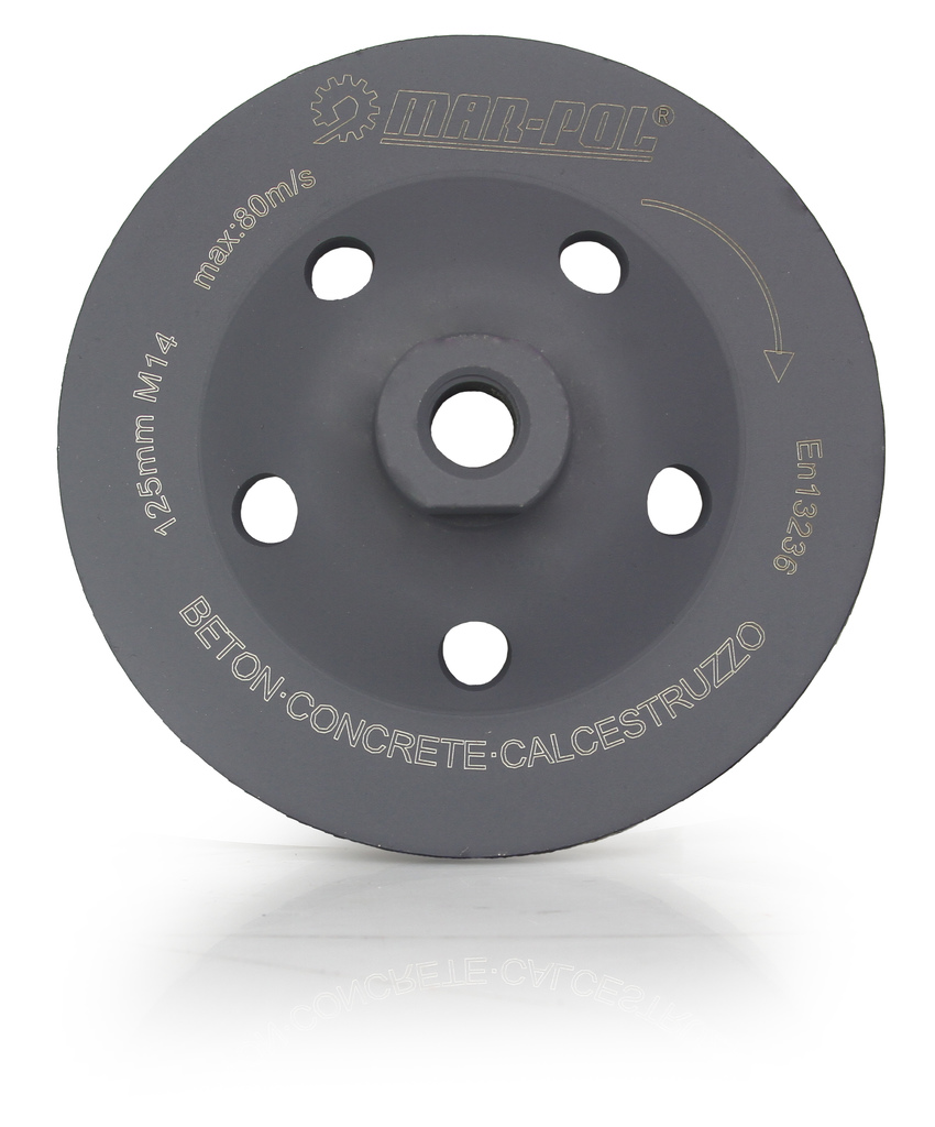 Mar-pol M08788 Diamantový brusný kotouč TURBO 125x5xM14 na broušení betonu