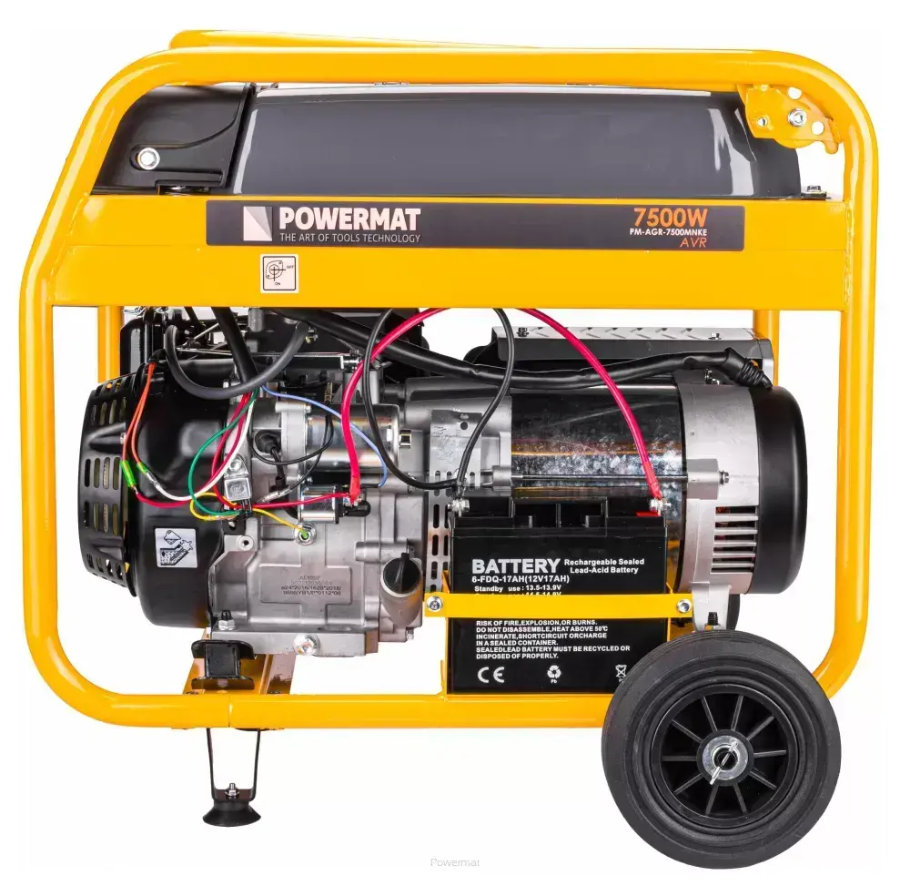 POWERMAT PM-AGR-7500MNKE ELEKTROCENTRÁLA GENERÁTOR PROUDU 17HP 230V/400V 7500W AVR