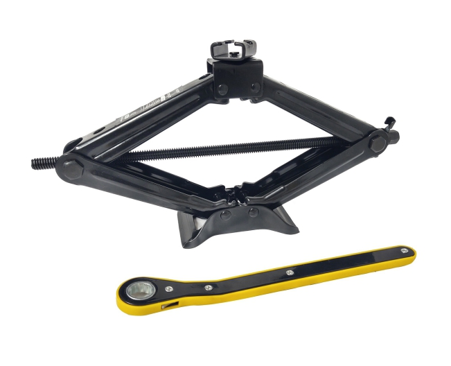 GEKO G02193 Nůžkový hever zvedák 2t pod auto trapézový s klíčem 2000kg