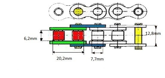 MAGMA 1020ZX Řetěz pro elektromotor na kolo, skutr 420 H