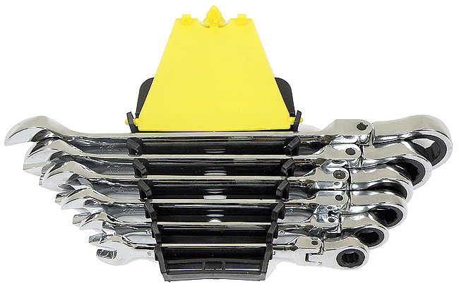 ELMAX SK-006-01 Očkoploché klíče kloubové SADA 6ks 8-19mm s račnou