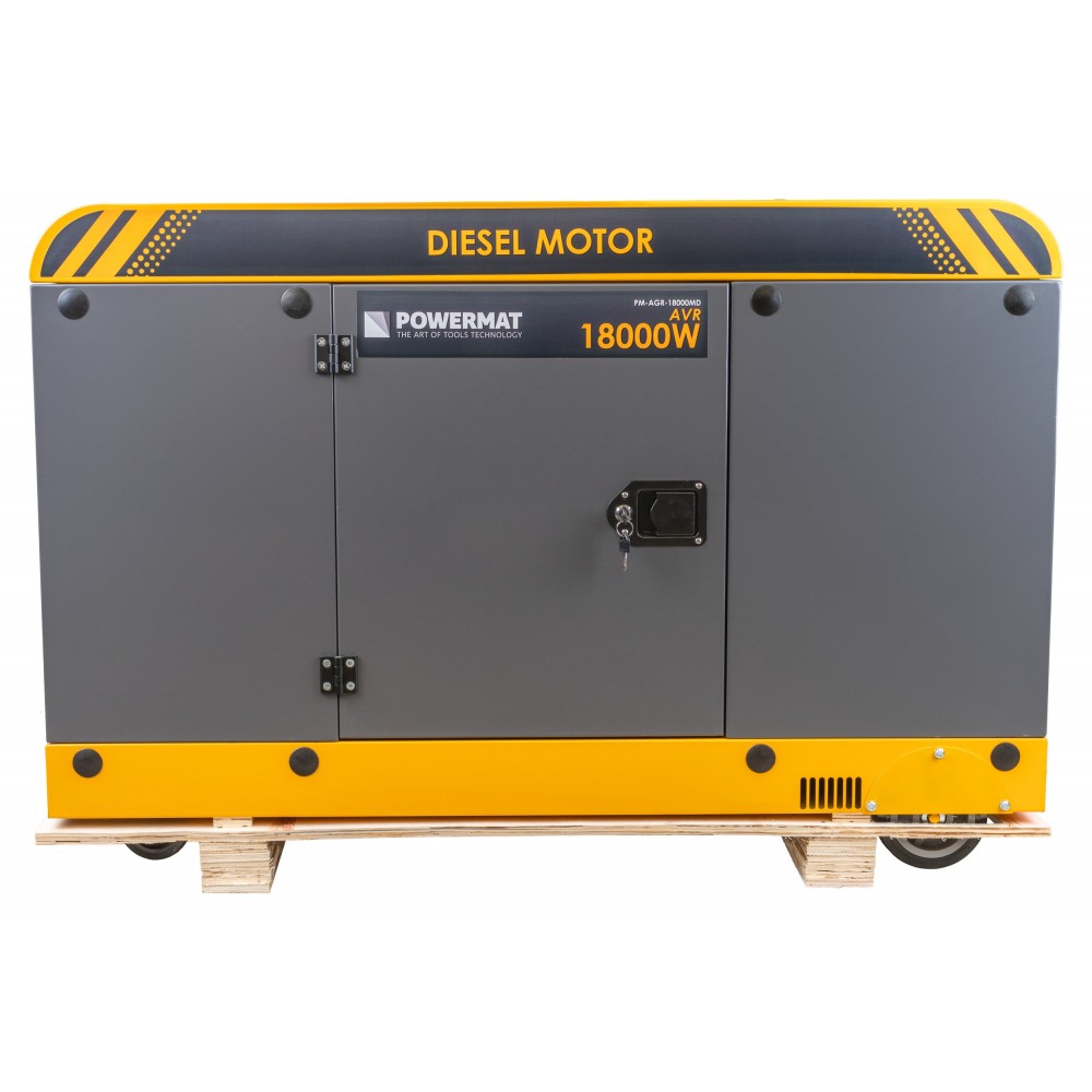 POWERMAT PM-AGR-18000MD DIESELOVÝ GENERÁTOR / Elektrocentrála 18KW 30HP 230V 400V AVR