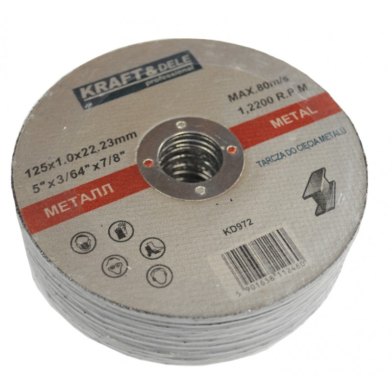 KRAFT&DELE KD972 Kotouč na kov, plech, železo 125mm 1,0x22,2mm sada 25ks