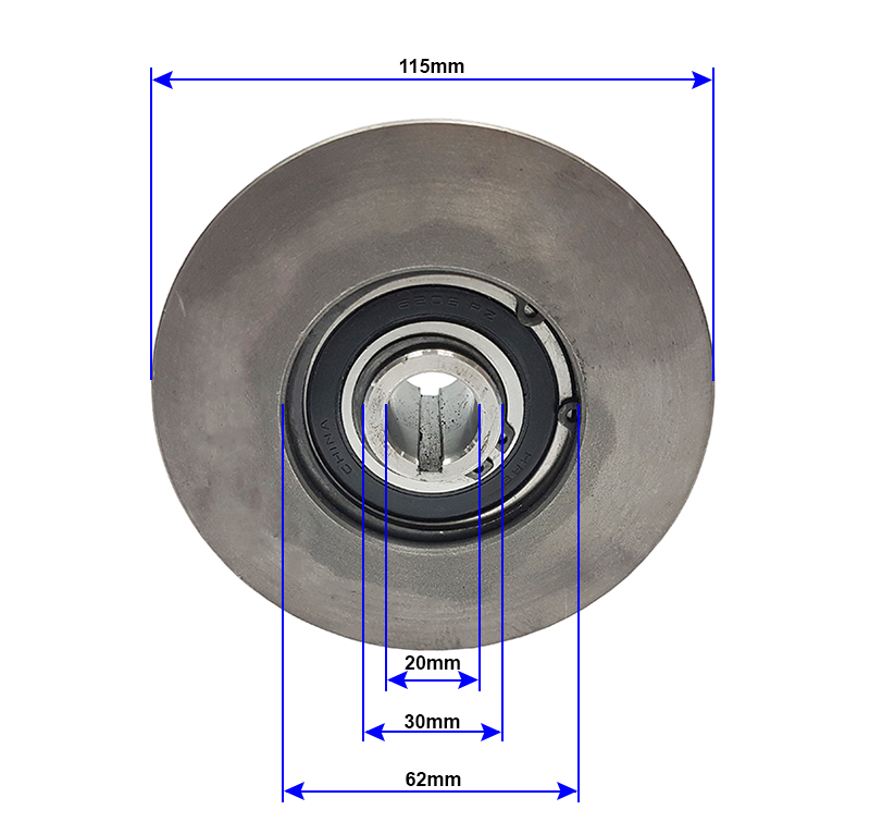 MAR-POL M79480 Odstředivá spojka pro spalovací motor vibrační desky 115x20mm