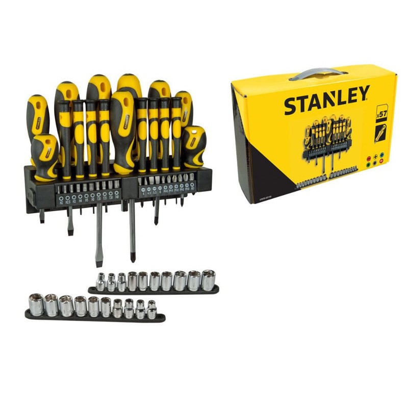STANLEY STHT0-62143 ŠROUBOVÁKY BITY OŘECHY 57-DÍLNÁ SADA