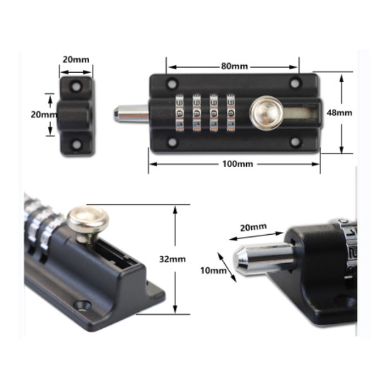 IRMA KZL120 Dveřní zástrč petlice s kódem 120mm