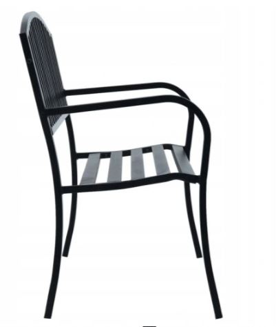 Ocelová zahradní lavička lavice 125x53x82 cm